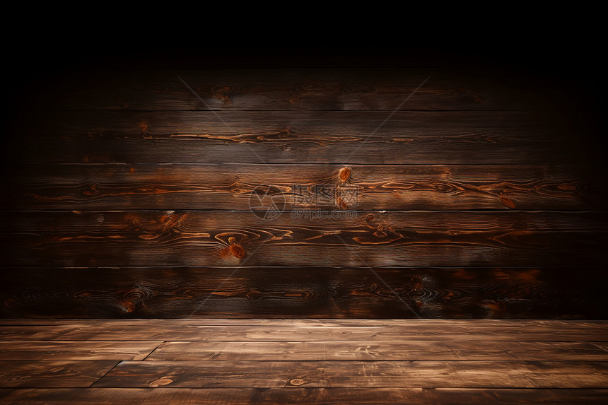 木屋中的木地板图片