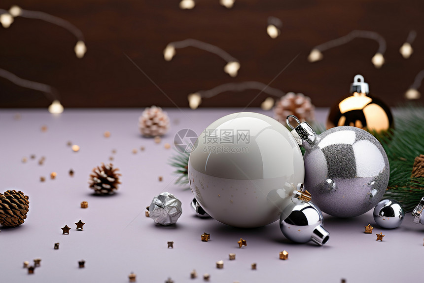 圣诞节的装饰球体图片