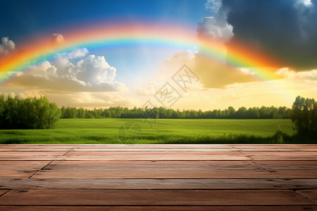美丽的彩色彩虹背景图片