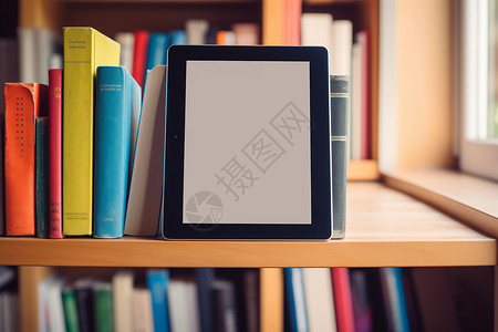 电子书背景现代科技中的阅读平板背景
