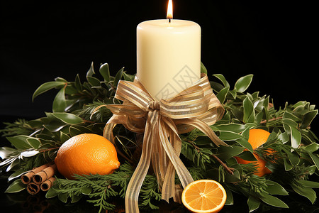 圣诞自制素材庆祝圣诞节的烛光蜡烛背景