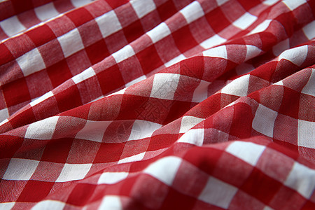 红白方格纱布背景图片