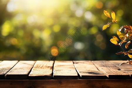 田园风光的木桌背景背景图片