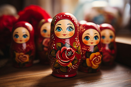 俄罗斯娃娃背景图片