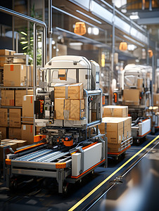 自动化货物运输生产线背景图片