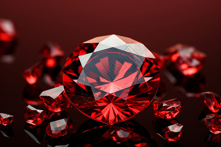 黑色奢华闪耀的红宝石背景