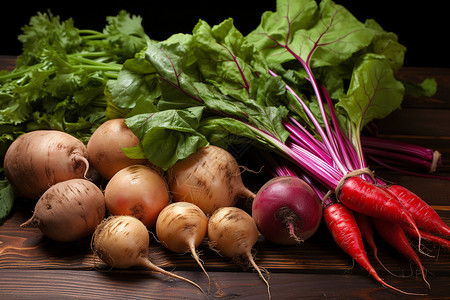 多样的蔬菜紫色甜菜头切片高清图片