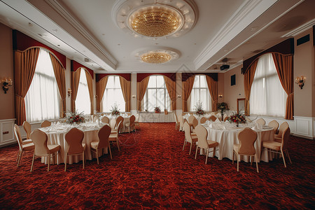 金色繁华的宴会厅背景图片