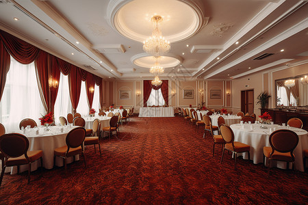 豪华室内的宴会厅背景图片