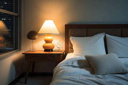 浪漫的卧室灯光背景图片