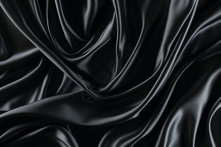 高雅丝滑的黑色丝绸背景图片
