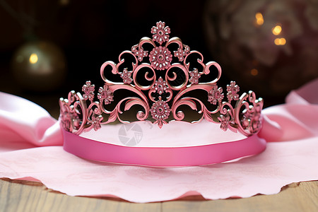 宝贵的粉色皇冠背景