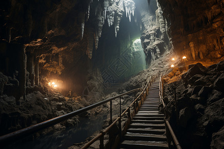 洞穴之旅洞穴的奇幻之旅背景