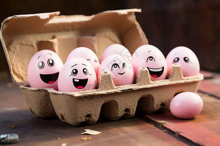 蛋盒绘画艺术彩绘鸡蛋背景