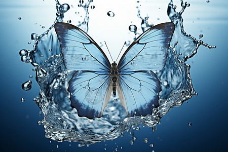 水翅膀神奇的蝴蝶之水设计图片