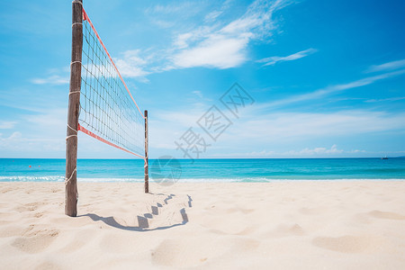 夏日沙滩排球背景图片