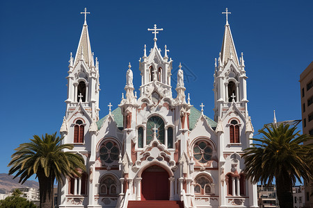 天主教堂背景图片
