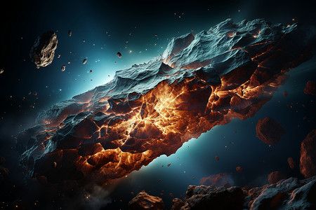 太空陨石背景图片