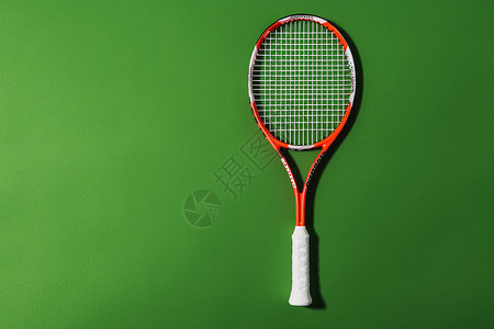 一把结实的网球拍背景图片