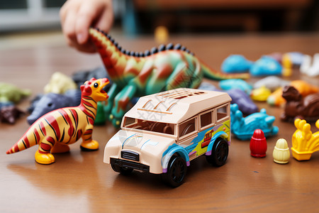 玩具汽车俯视好玩的玩具背景