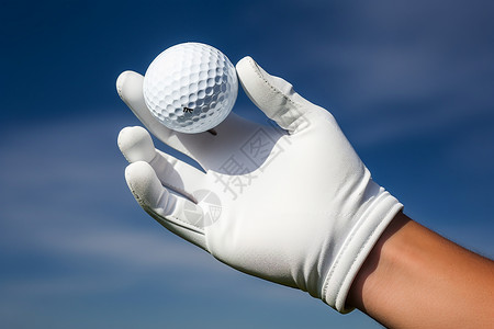 天空下的高尔夫球背景图片