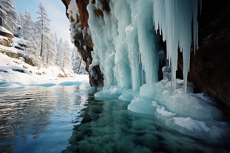 冰瀑奇观冰瀑素材高清图片