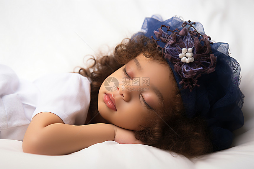 安睡的小姑娘图片