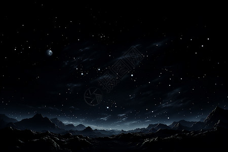 夜晚的美丽星星背景图片
