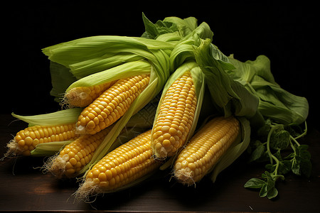 丰收的食物玉米背景图片