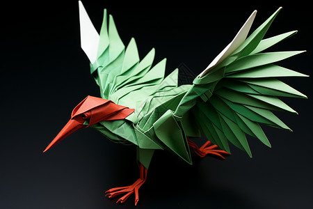 折纸动物纸艺小鸟背景