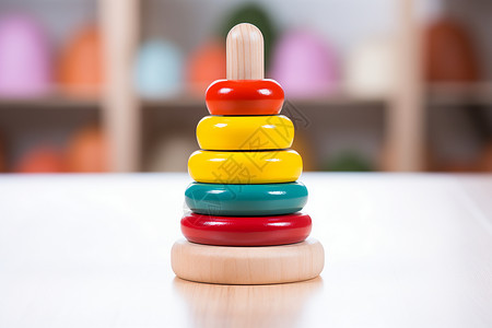 彩色彩色圆圈彩色的木质玩具背景
