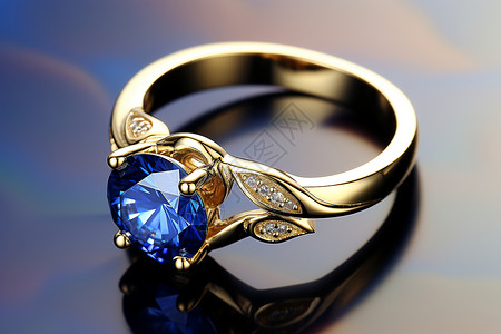 手绘蓝宝石戒指蓝宝石戒指背景