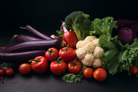 五彩斑斓的蔬菜背景图片