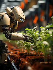 机器人种植师背景图片