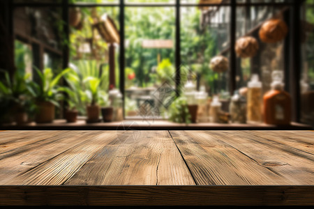 桌子木板餐厅的木桌背景