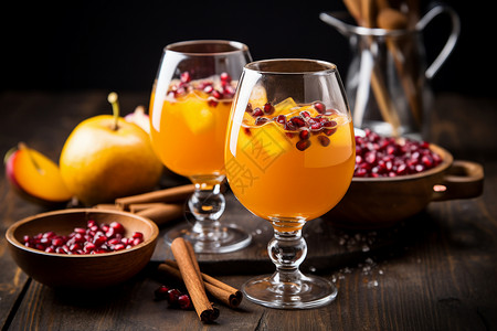 果香四溢的橙汁背景图片