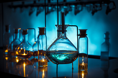 化学药品的科学实验背景图片