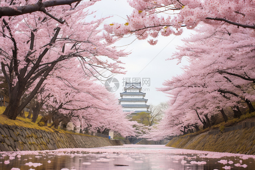 樱花盛开的美丽之景图片