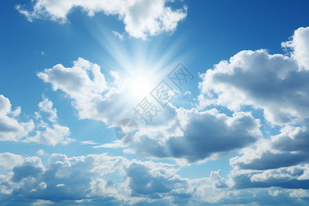阳光穿越云层背景图片