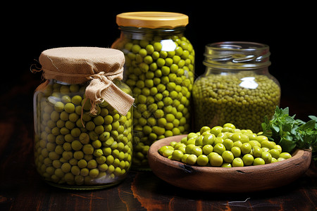 绿色豆类食物背景图片