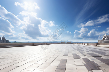 天空路面城市天空风景背景