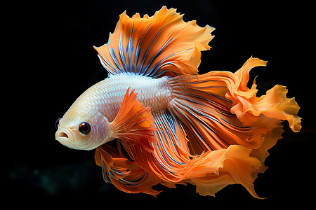 水族箱色彩缤纷的金鱼背景