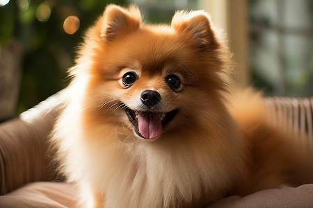 美丽毛发的博美犬高清图片