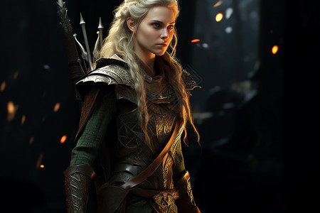 战争女人剑与弓的战士背景