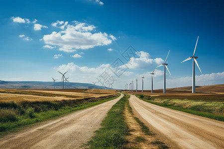 风力发电场背景图片