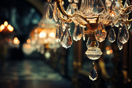 古典华丽的灯具背景图片