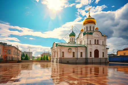 俄罗斯历史上的地标建筑高清图片