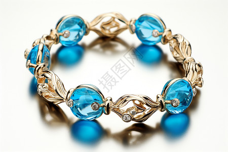 蓝宝石手链奢华珍贵高清图片