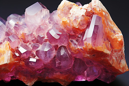天然矿物的紫色水晶背景图片