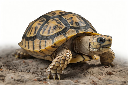 荒野中的希腊陆龟背景图片